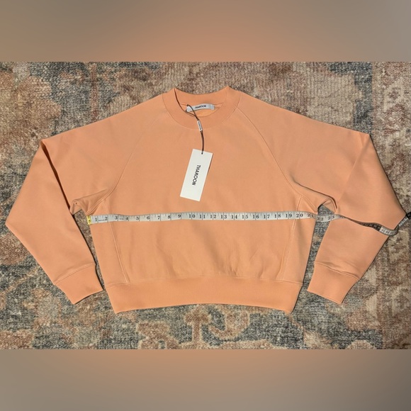 NWT Thakoon Peach Crewneck Crop Sweatshirt - Picture 4 of 5